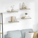 vidaXL 4 db tölgyszínű MDF lebegő fali polc 40 x 23,5 x 3,8 cm