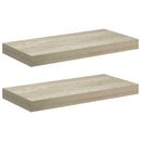 vidaXL 2 db tölgyszínű MDF lebegő fali polc 50 x 23,5 x 3,8 cm
