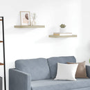 vidaXL 2 db tölgyszínű MDF lebegő fali polc 50 x 23,5 x 3,8 cm
