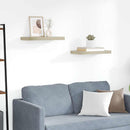 vidaXL 2 db tölgyszínű MDF lebegő fali polc 50 x 23,5 x 3,8 cm