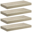 vidaXL 4 db tölgyszínű MDF lebegő fali polc 50 x 23 x 3,8 cm