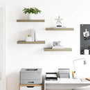 vidaXL 4 db tölgyszínű MDF lebegő fali polc 50 x 23 x 3,8 cm