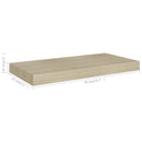vidaXL 4 db tölgyszínű MDF lebegő fali polc 50 x 23 x 3,8 cm