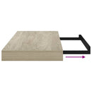 vidaXL 4 db tölgyszínű MDF lebegő fali polc 50 x 23 x 3,8 cm