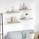 vidaXL 4 db tölgyszínű MDF lebegő fali polc 50 x 23 x 3,8 cm