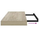 vidaXL tölgyszínű MDF lebegő fali polc 60 x 23,5 x 3,8 cm