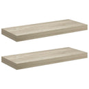 vidaXL 2 db tölgyszínű MDF lebegő fali polc 60 x 23,5 x 3,8 cm