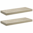 vidaXL 2 db tölgyszínű MDF lebegő fali polc 60 x 23,5 x 3,8 cm