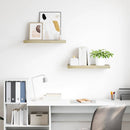 vidaXL 2 db tölgyszínű MDF lebegő fali polc 60 x 23,5 x 3,8 cm