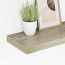 vidaXL 2 db tölgyszínű MDF lebegő fali polc 60 x 23,5 x 3,8 cm