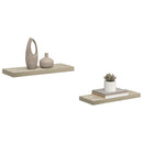 vidaXL 2 db tölgyszínű MDF lebegő fali polc 60 x 23,5 x 3,8 cm