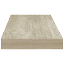 vidaXL 2 db tölgyszínű MDF lebegő fali polc 60 x 23,5 x 3,8 cm