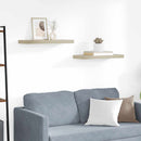 vidaXL 2 db tölgyszínű MDF lebegő fali polc 60 x 23,5 x 3,8 cm
