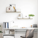 vidaXL 2 db tölgyszínű MDF lebegő fali polc 80 x 23,5 x 3,8 cm