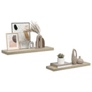 vidaXL 2 db tölgyszínű MDF lebegő fali polc 80 x 23,5 x 3,8 cm
