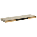 vidaXL 2 db tölgyszínű MDF lebegő fali polc 80 x 23,5 x 3,8 cm