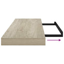 vidaXL 2 db tölgyszínű MDF lebegő fali polc 80 x 23,5 x 3,8 cm