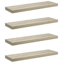 vidaXL 4 db tölgyszínű MDF fali polc 80 x 23,5 x 3,8 cm