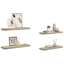 vidaXL 4 db tölgyszínű MDF fali polc 80 x 23,5 x 3,8 cm