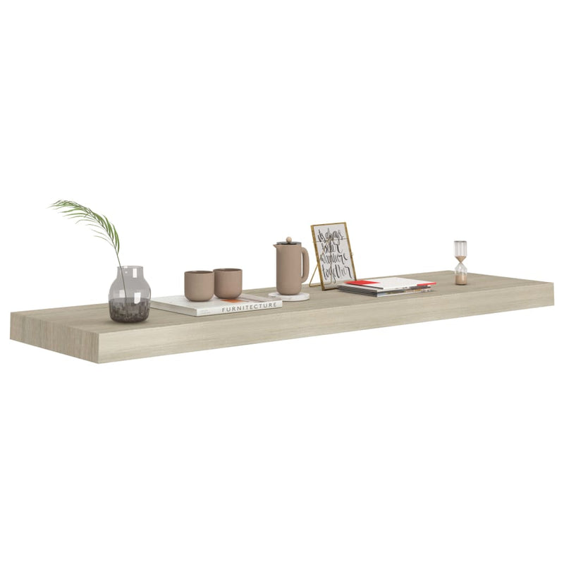 vidaXL tölgyszínű MDF lebegő fali polc 90 x 23,5 x 3,8 cm