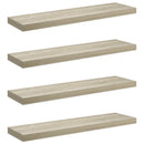 vidaXL 4 db tölgyszínű MDF lebegő fali polc 90 x 23,5 x 3,8 cm
