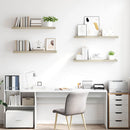 vidaXL 4 db tölgyszínű MDF lebegő fali polc 90 x 23,5 x 3,8 cm