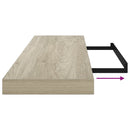vidaXL 4 db tölgyszínű MDF lebegő fali polc 90 x 23,5 x 3,8 cm