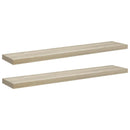 vidaXL 2 db tölgyszínű MDF fali polc 120 x 23,5 x 3,8 cm