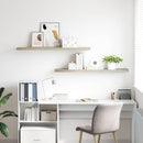 vidaXL 2 db tölgyszínű MDF fali polc 120 x 23,5 x 3,8 cm