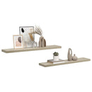 vidaXL 2 db tölgyszínű MDF fali polc 120 x 23,5 x 3,8 cm