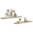 vidaXL 2 db tölgyszínű MDF fali polc 120 x 23,5 x 3,8 cm