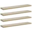 vidaXL 4 db tölgyszínű MDF lebegő fali polc 120 x 23,5 x 3,8 cm