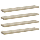 vidaXL 4 db tölgyszínű MDF lebegő fali polc 120 x 23,5 x 3,8 cm