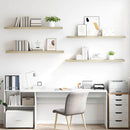 vidaXL 4 db tölgyszínű MDF lebegő fali polc 120 x 23,5 x 3,8 cm