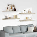 vidaXL 4 db tölgyszínű MDF lebegő fali polc 120 x 23,5 x 3,8 cm