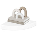 vidaXL úszó sarokpolc magasfényű fehér MDF 25 x 25 x 3,8 cm