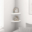 vidaXL 2 db magasfényű fehér MDF lebegő sarokpolc 25 x 25 x 3,8 cm