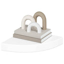 vidaXL 2 db magasfényű fehér MDF lebegő sarokpolc 25 x 25 x 3,8 cm