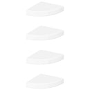 vidaXL 4 db magasfényű fehér MDF lebegő sarokpolc 25 x 25 x 3,8 cm