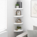 vidaXL 4 db magasfényű fehér MDF lebegő sarokpolc 25 x 25 x 3,8 cm