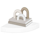 vidaXL 4 db magasfényű fehér MDF lebegő sarokpolc 25 x 25 x 3,8 cm