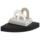 vidaXL 2 db magasfényű fekete MDF lebegő sarokpolc 25 x 25 x 3,8 cm
