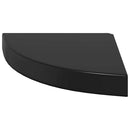 vidaXL 2 db magasfényű fekete MDF lebegő sarokpolc 25 x 25 x 3,8 cm