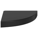 vidaXL 2 db magasfényű fekete MDF lebegő sarokpolc 25 x 25 x 3,8 cm