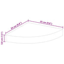 vidaXL 2 db magasfényű fekete MDF lebegő sarokpolc 25 x 25 x 3,8 cm
