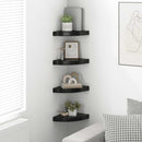 vidaXL 4 db magasfényű fekete MDF lebegő sarokpolc 25 x 25 x 3,8 cm