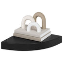 vidaXL 4 db magasfényű fekete MDF lebegő sarokpolc 25 x 25 x 3,8 cm