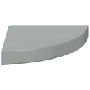 vidaXL magasfényű szürke MDF lebegő sarokpolc 25 x 25 x 3,8 cm