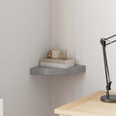 vidaXL magasfényű szürke MDF lebegő sarokpolc 25 x 25 x 3,8 cm