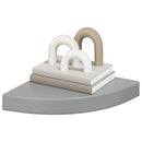 vidaXL 2 db magasfényű szürke MDF lebegő sarokpolc 25 x 25 x 3,8 cm